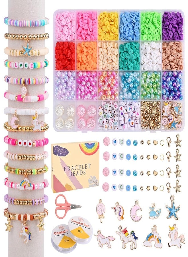 Dodhar Unicorn Bracelet Making Kit for Girls, Jewellery Making Kit for Kids DIY Bead Set Making, Toys for Girls Age 6-12 Years Old Gift Box Multicolor (Unicorn Bracelet Making Kit) - Image 1